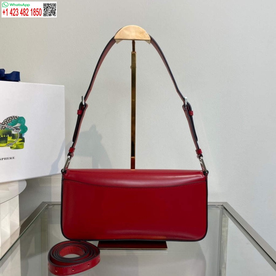 Replika Prada Broušená Kůže Prada Femme 1bd323 červená