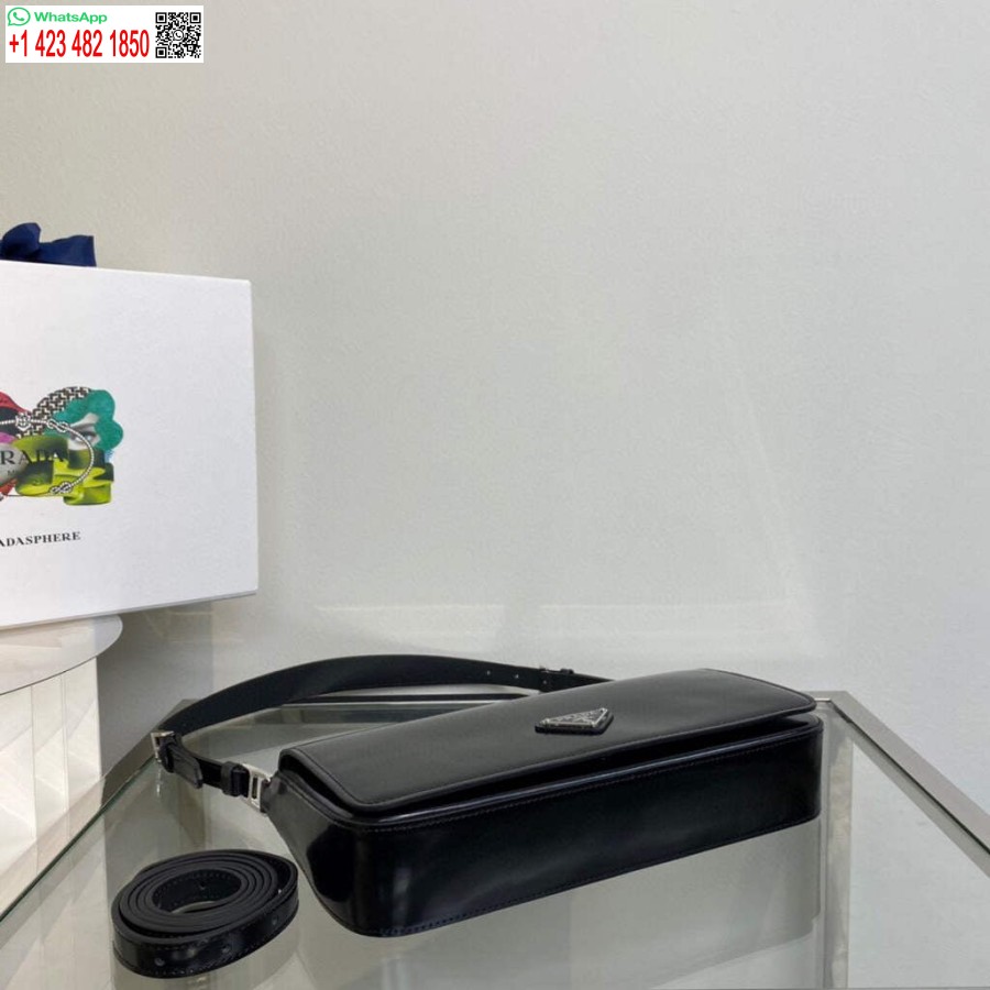 ρεπλίκα Prada βουρτσισμένο δέρμα Prada Femme 1bd323 μαύρο