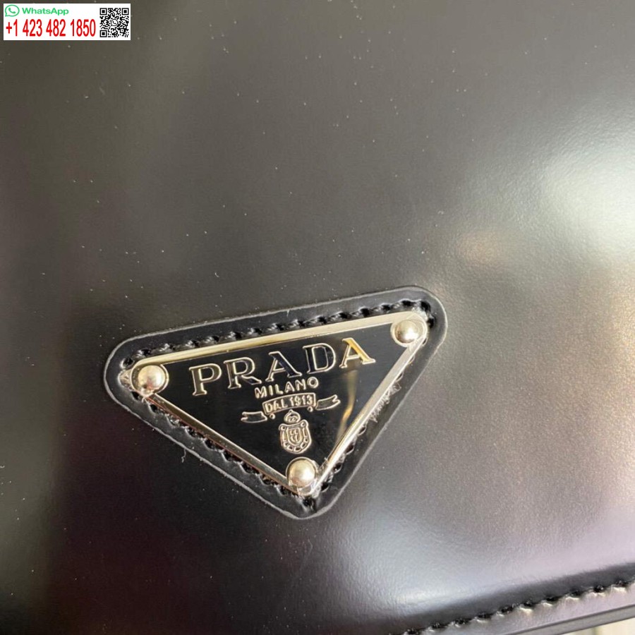 ρεπλίκα Prada βουρτσισμένο δέρμα Prada Femme 1bd323 μαύρο