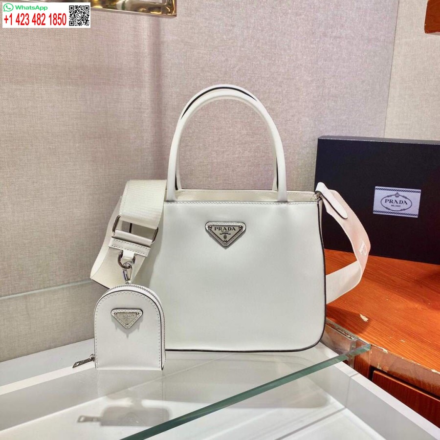 Replika Kabelky Z Broušené Kůže Prada 1ba320 Bílá