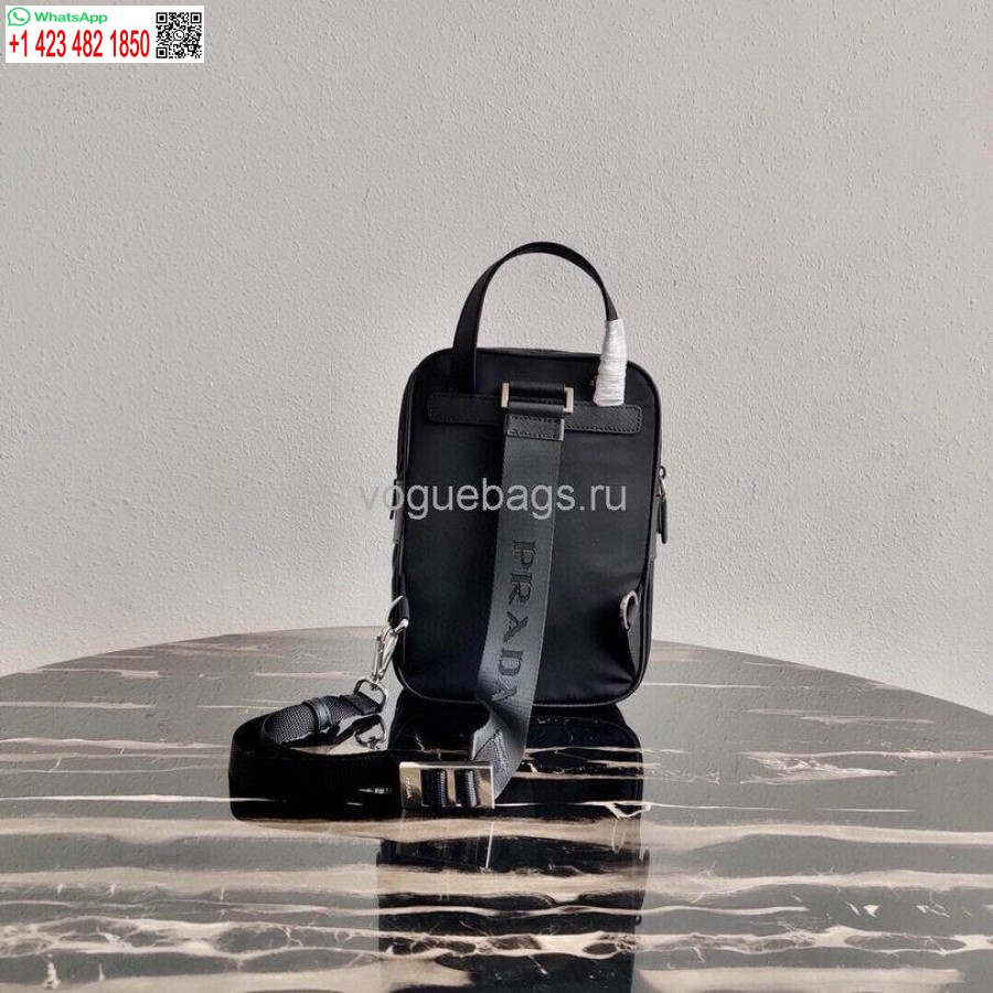 Replika Prada 2vz026 Nailono Kuprinės Krepšys Juodos Spalvos