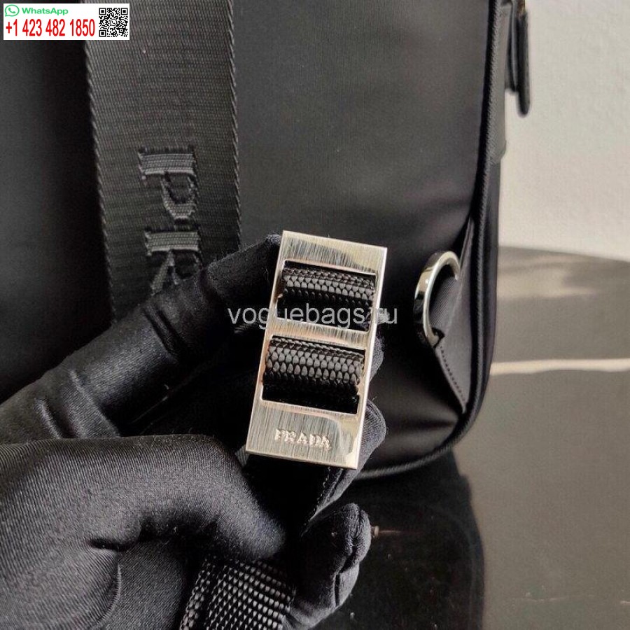 Replika Prada 2vz026 Nailono Kuprinės Krepšys Juodos Spalvos