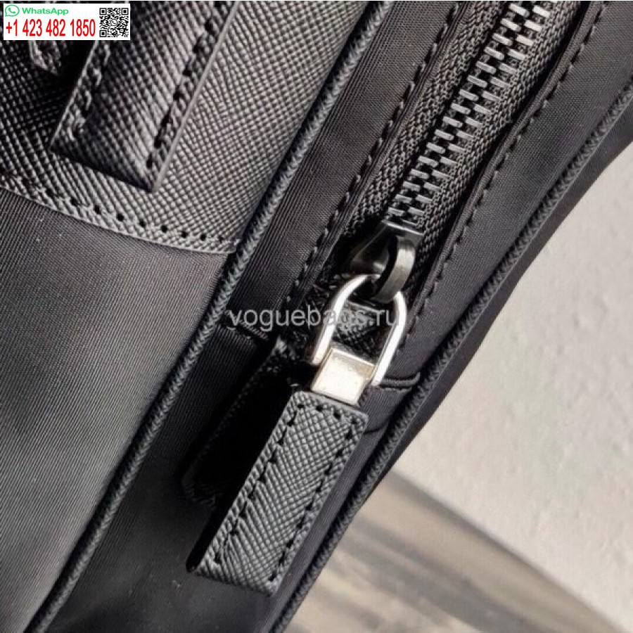 Replika Prada 2vz026 Nailono Kuprinės Krepšys Juodos Spalvos