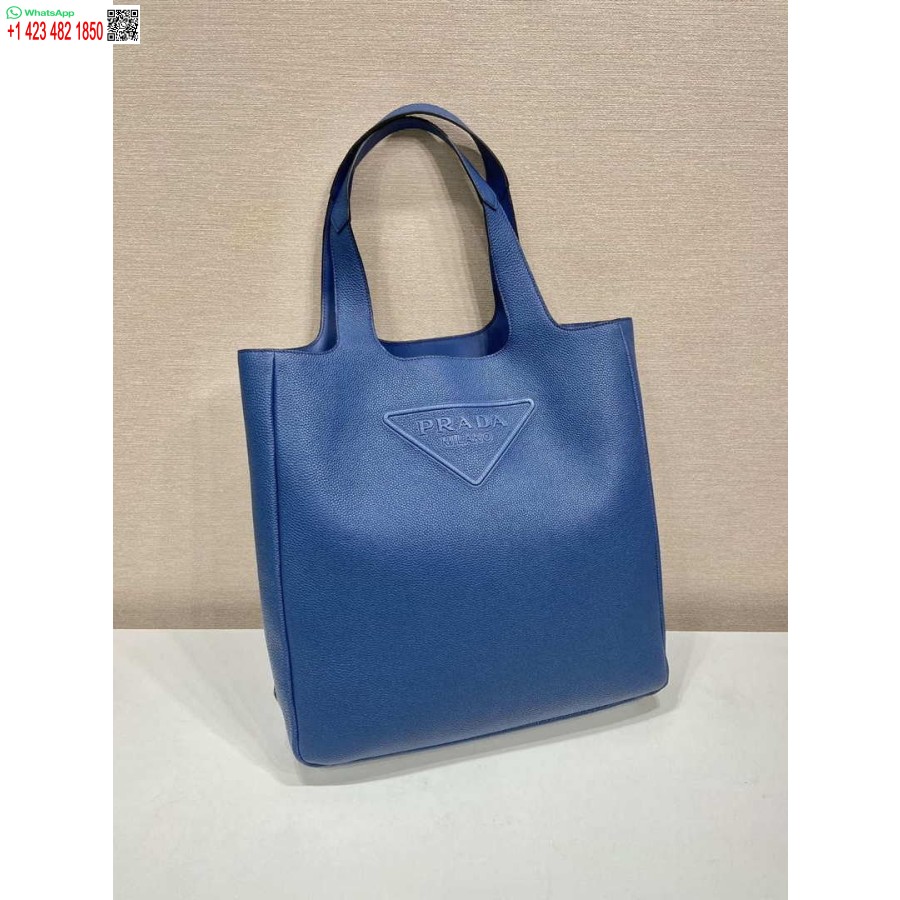 Replika Prada 2vg092 Kožená Taška Cez Rameno Modrá