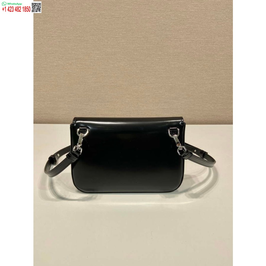 レプリカプラダ 2vd061 ブラックブラッシュレザーミニバッグショルダーストラップ付きブラック