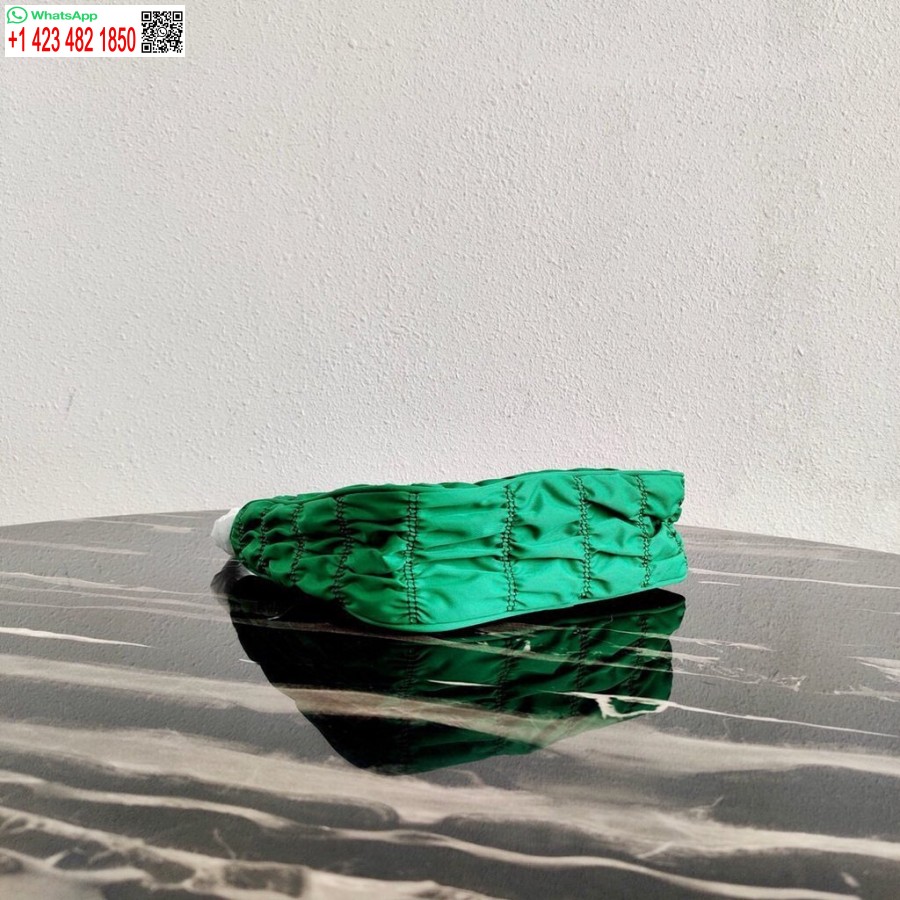 Replica Prada 1ne204 Prada Nailono Ir Saffiano Odos Mini Krepšys žalias