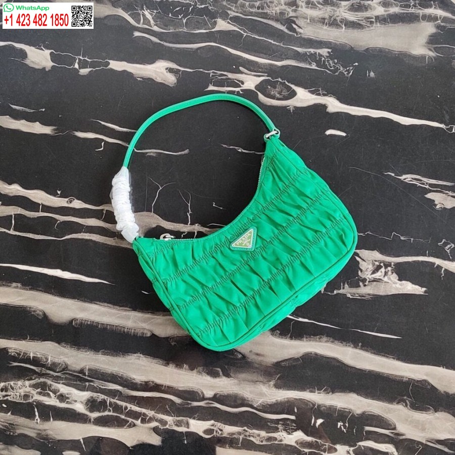 Replica Prada 1ne204 Prada Nailono Ir Saffiano Odos Mini Krepšys žalias