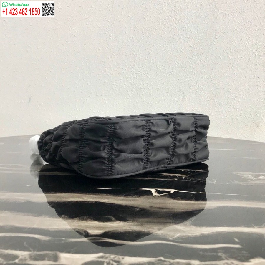 Replica Prada 1ne204 Prada Nailono Ir Saffiano Odos Mini Krepšys Juodos Spalvos