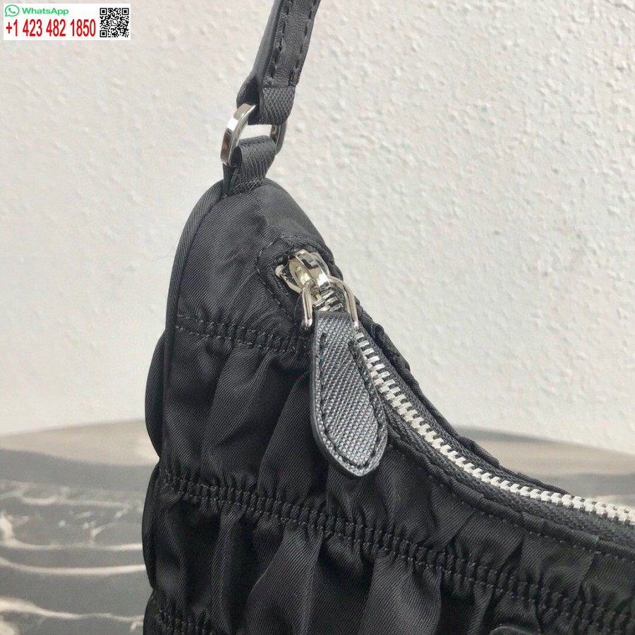 Replica Prada 1ne204 Prada Nailono Ir Saffiano Odos Mini Krepšys Juodos Spalvos