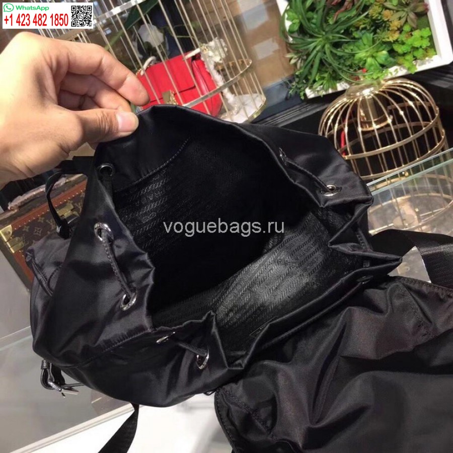 Replika Prada 1BZ811 Nylon-Rucksacktasche In Schwarz