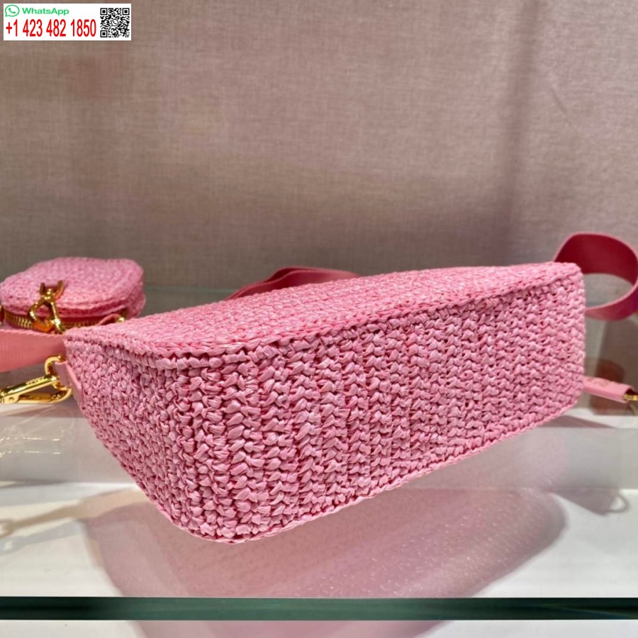 Replika Prada 1BH204 Prada Re-Edition 2005 Basttasche In Rosa