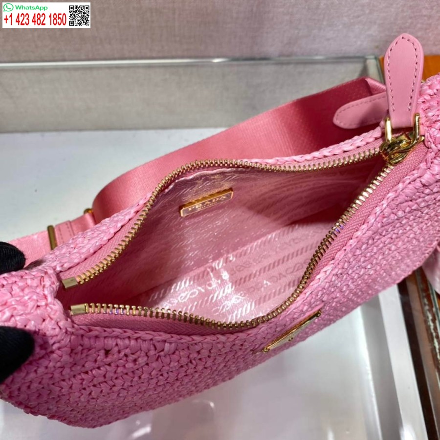 Replika Prada 1BH204 Prada Re-Edition 2005 Basttasche In Rosa