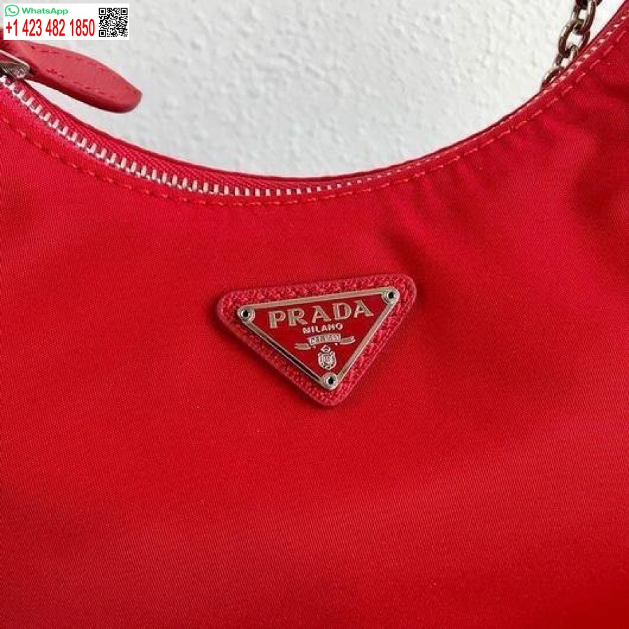 Replika Prada 1bh204 Prada Re-edition 2005 Nailon Maišelis Raudonas