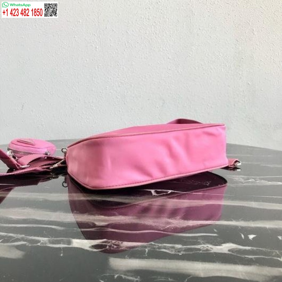 Replika Prada 1bh204 Prada Re-edition 2005 Nailon Maišelis Rožinis