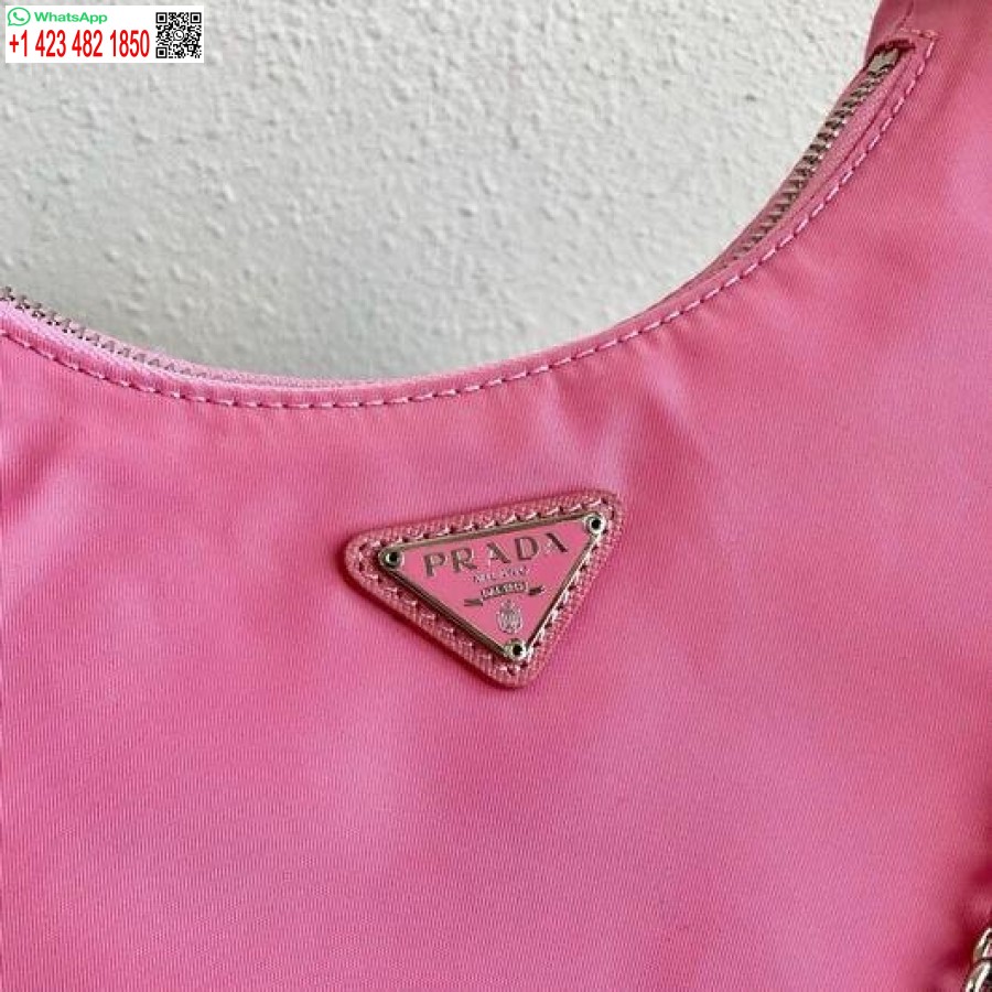 Replika Prada 1bh204 Prada Re-edition 2005 Nailon Maišelis Rožinis
