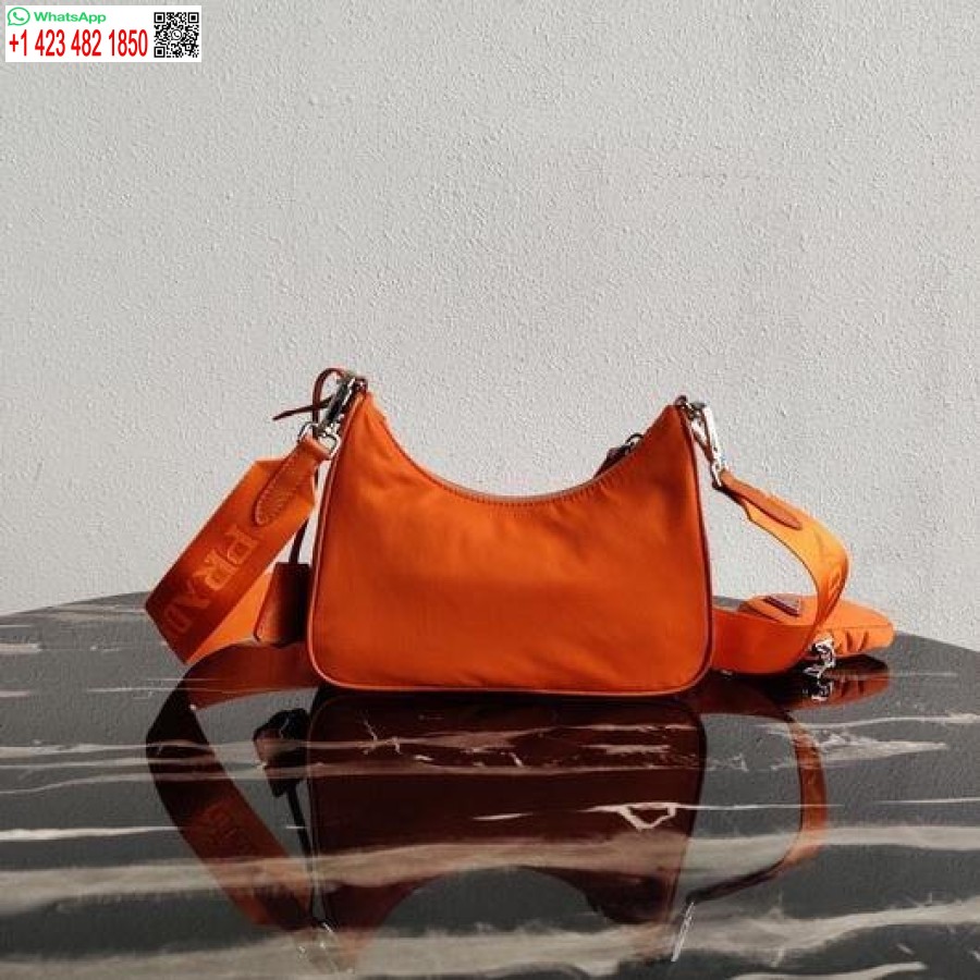 Replik Prada 1bh204 Prada Re-Edition 2005 Nylontasche Orange