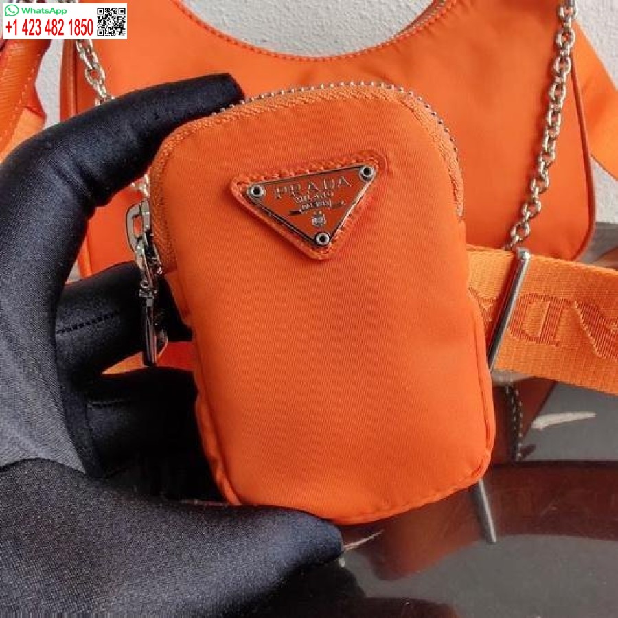 Replik Prada 1bh204 Prada Re-Edition 2005 Nylontasche Orange