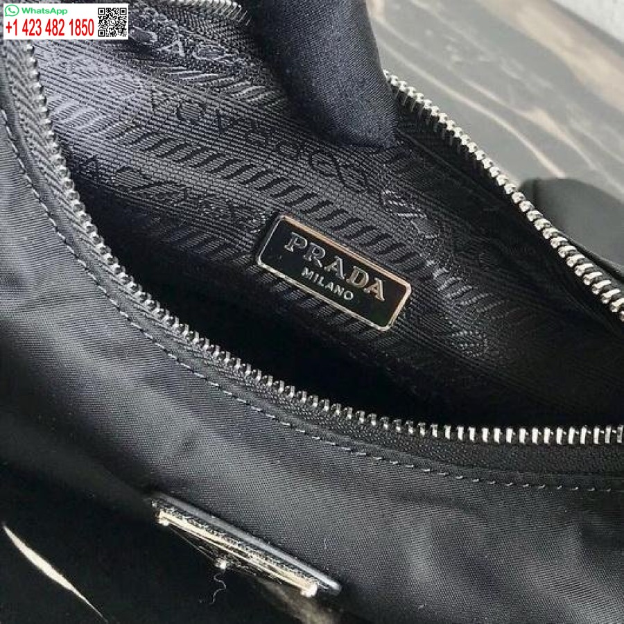 Replika Prada 1bh204 Prada Reedice 2005 Nylonová Taška černá