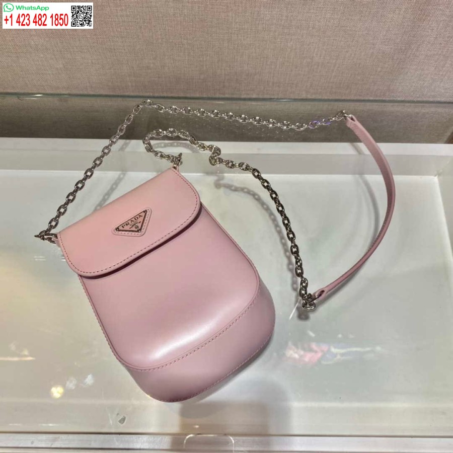 Replik Prada 1bh185 Mini Cleo Gebürstetes Leder Rosa
