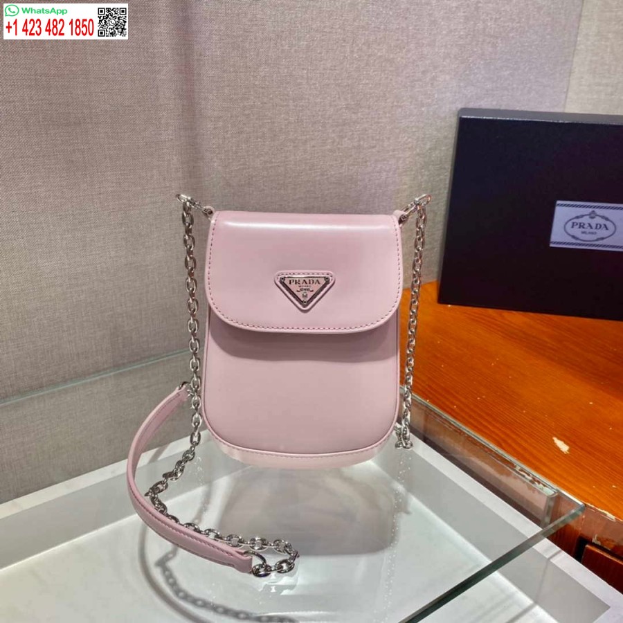 Replik Prada 1bh185 Mini Cleo Gebürstetes Leder Rosa