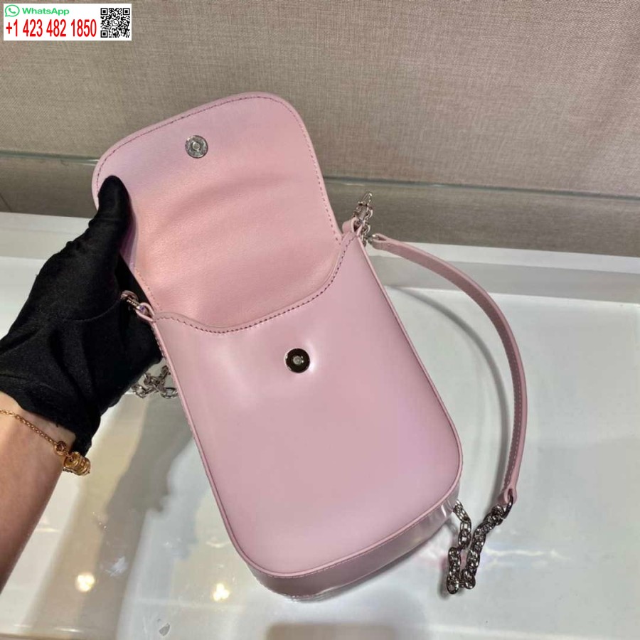 Replik Prada 1bh185 Mini Cleo Gebürstetes Leder Rosa