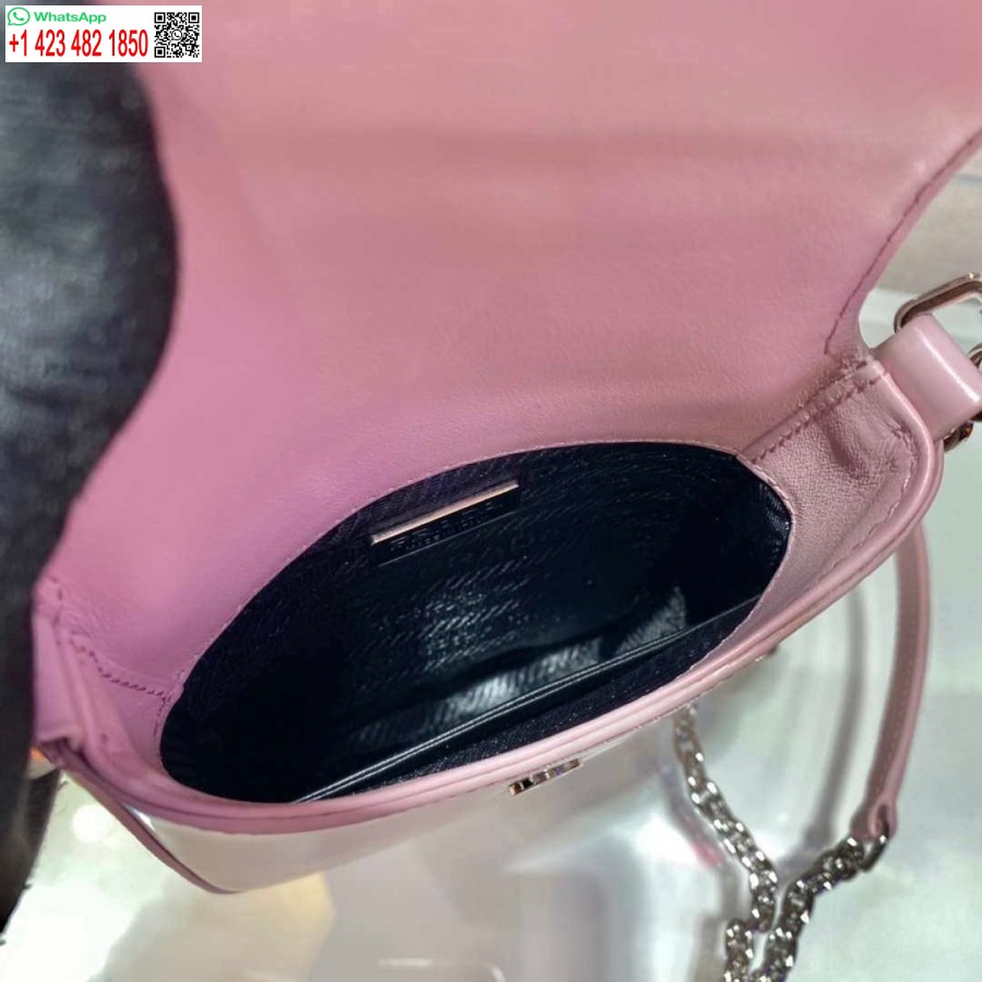 Replik Prada 1bh185 Mini Cleo Gebürstetes Leder Rosa
