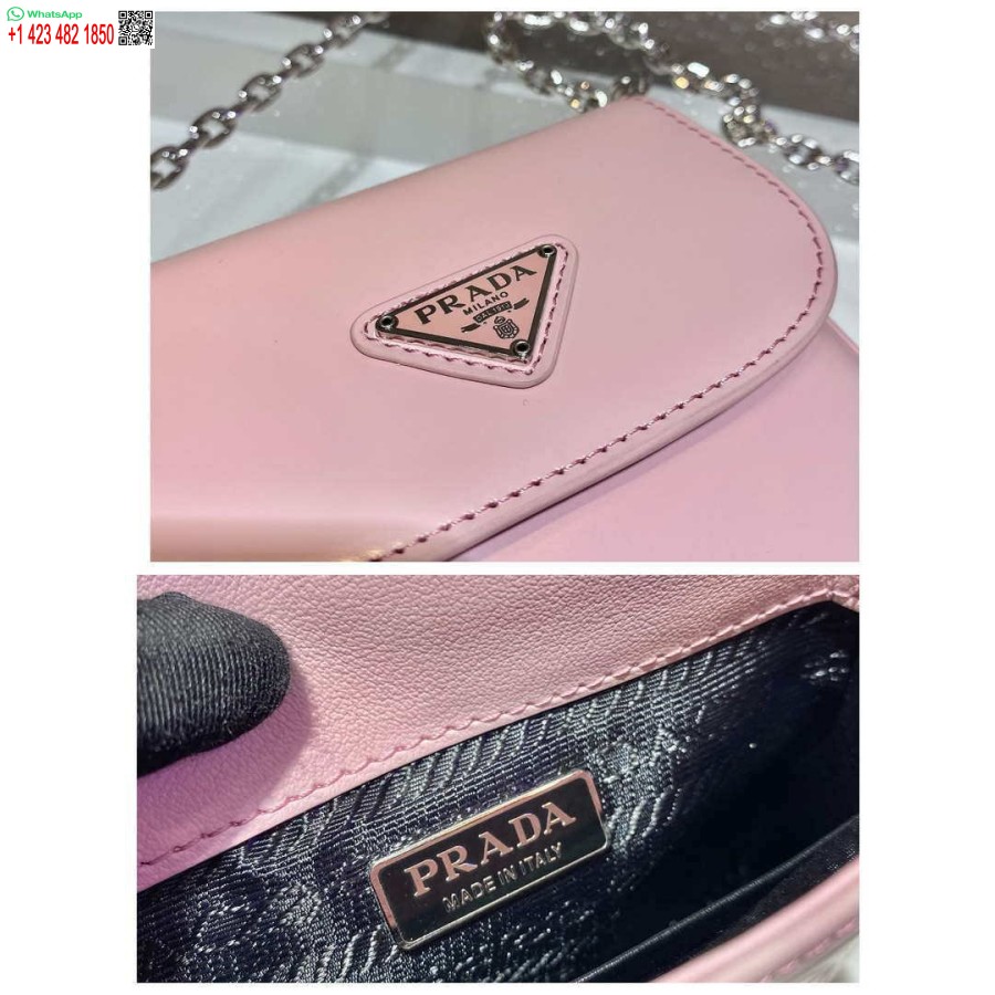 Replik Prada 1bh185 Mini Cleo Gebürstetes Leder Rosa