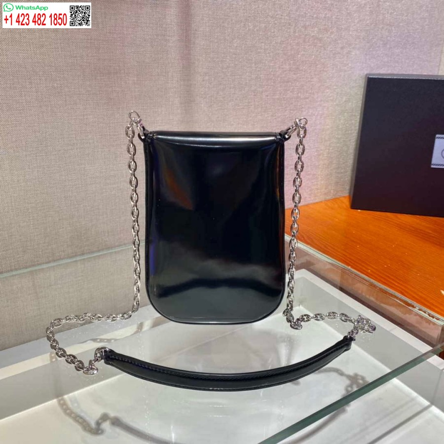 Replica Prada 1bh185 Mini Cleo Piele Periata Neagra