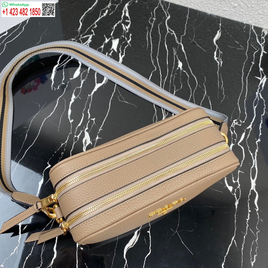 Replica Prada 1bh082 Geanta Din Piele Cu Curea De Umar Caise Auriu