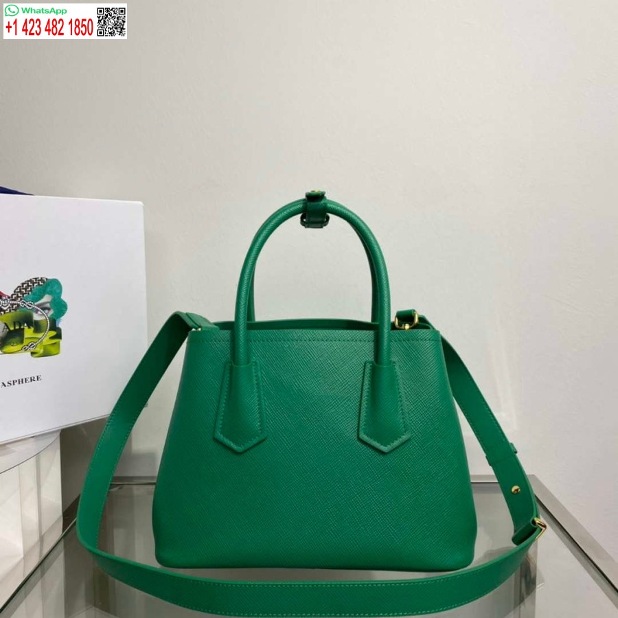 Replica Prada 1bg443 Prada Doppia Mini Borsa In Pelle Saffiano Verde