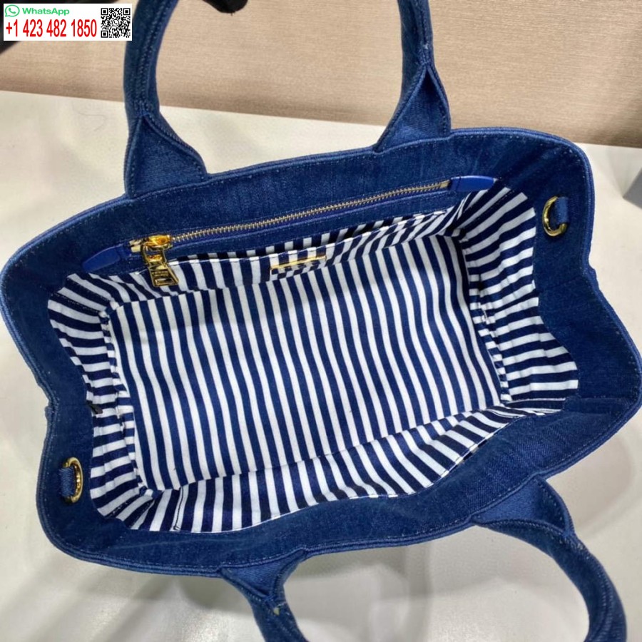 Replika Prada 1bg439 Džinsinis Krepšys Mėlynas