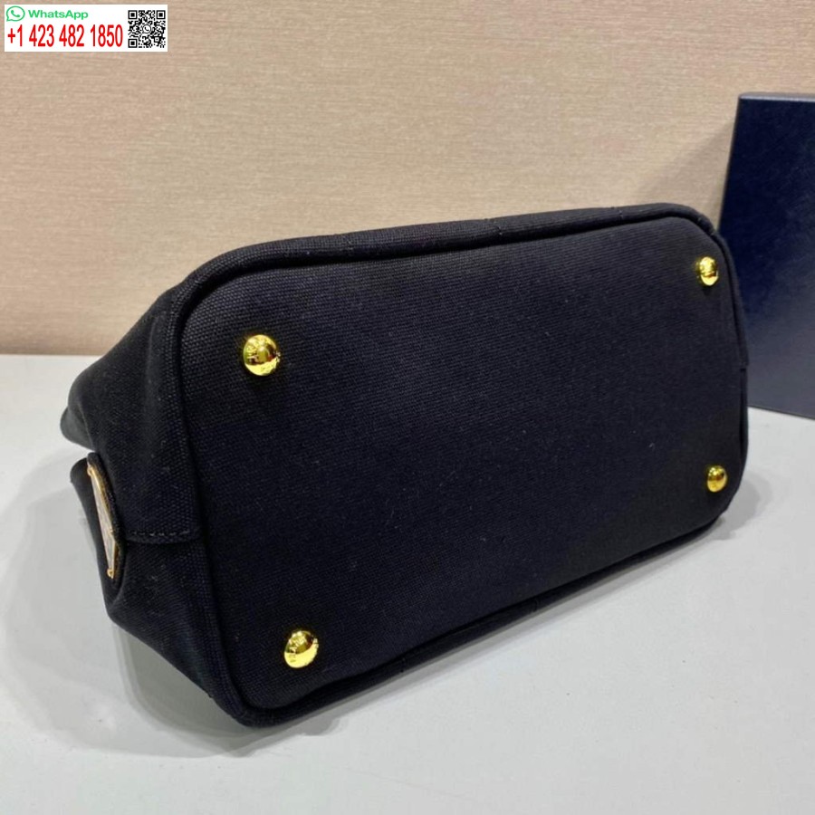 Replică Prada 1bg439 Geantă Tote Din Denim Alb-negru