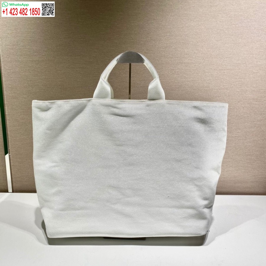 τσάντα ώμου ρεπλίκα Prada 1bg395 τρυπάνι λευκή