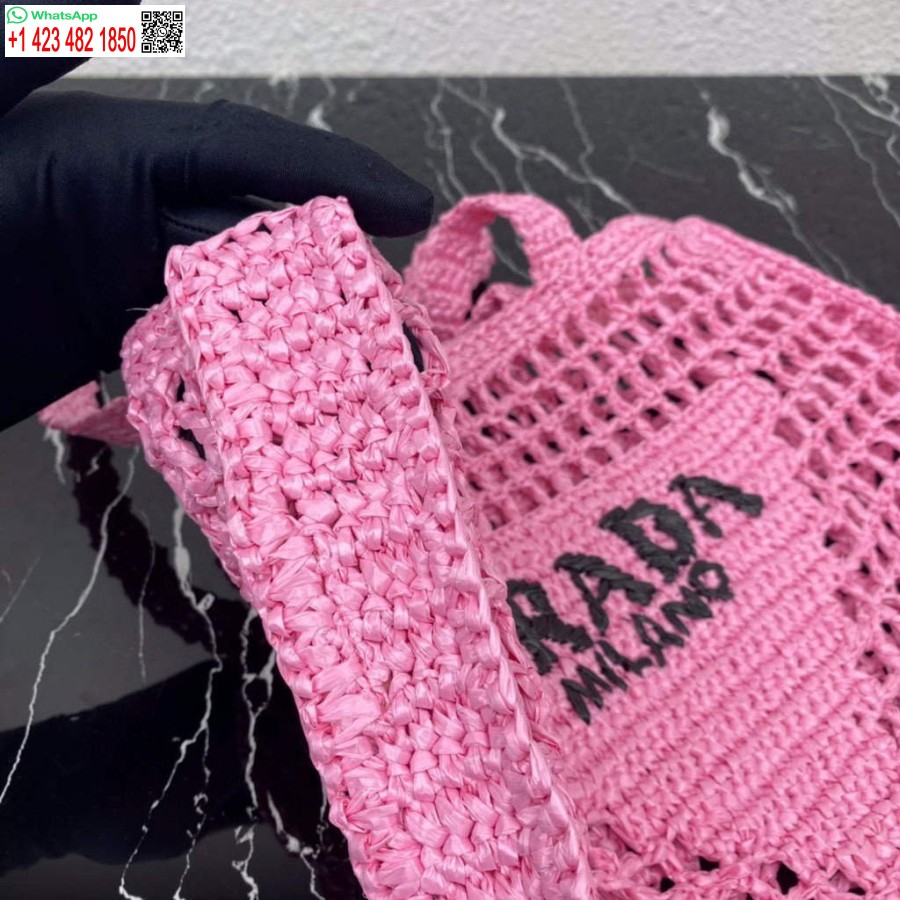 Replika Torbice Prada 1bg393 Iz Rafije, Rdeče Rdeče