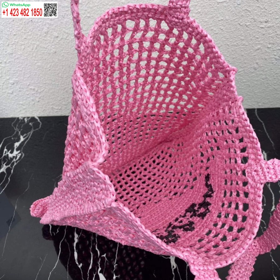 Replika Torbice Prada 1bg393 Iz Rafije, Rdeče Rdeče