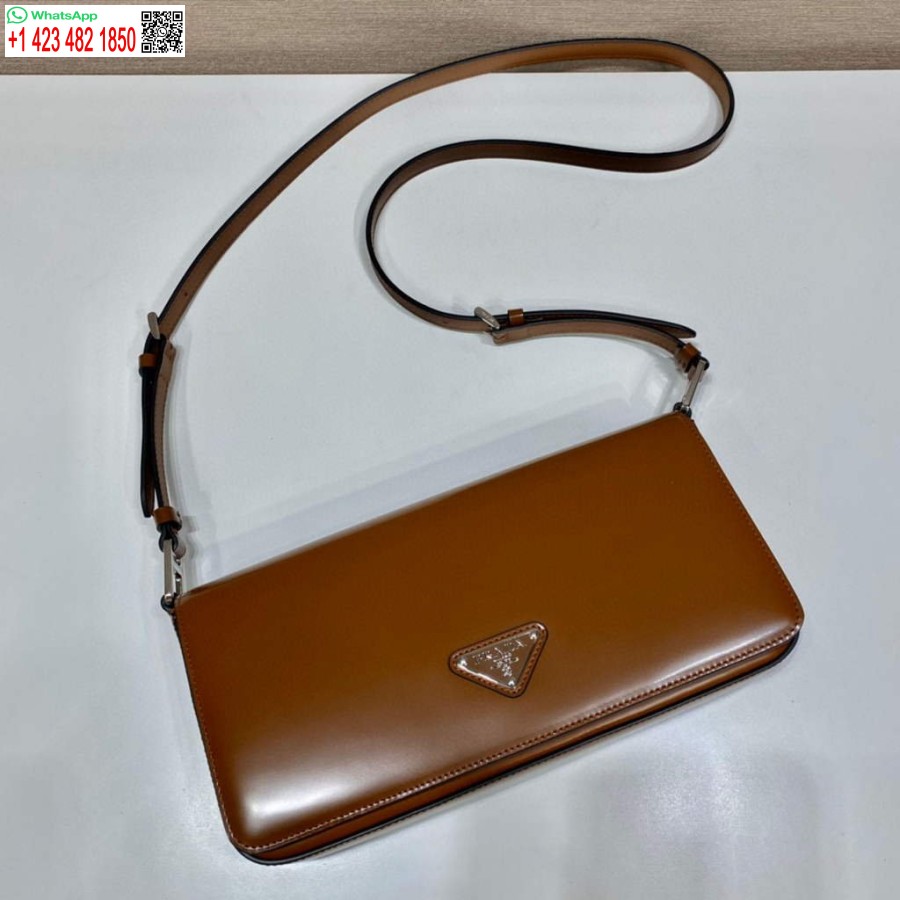 Replika Prada 1bd323 Prada ženska Torba Od Brušene Kože Smeđa