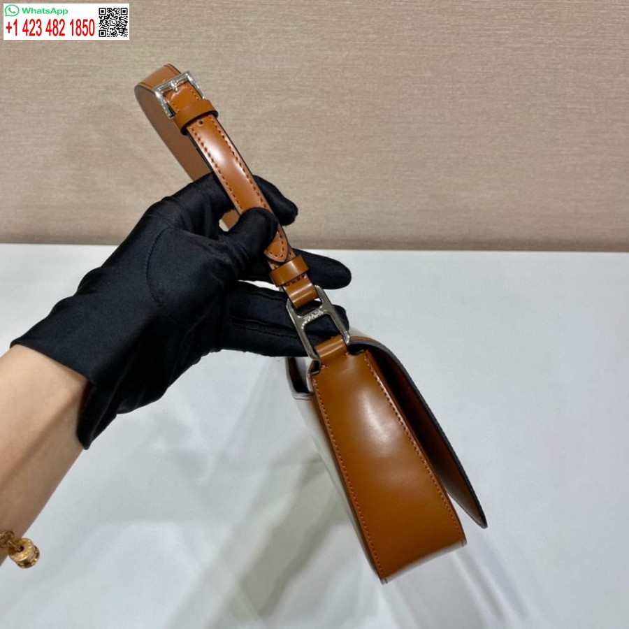 Replika Prada 1bd323 Prada ženska Torba Od Brušene Kože Smeđa