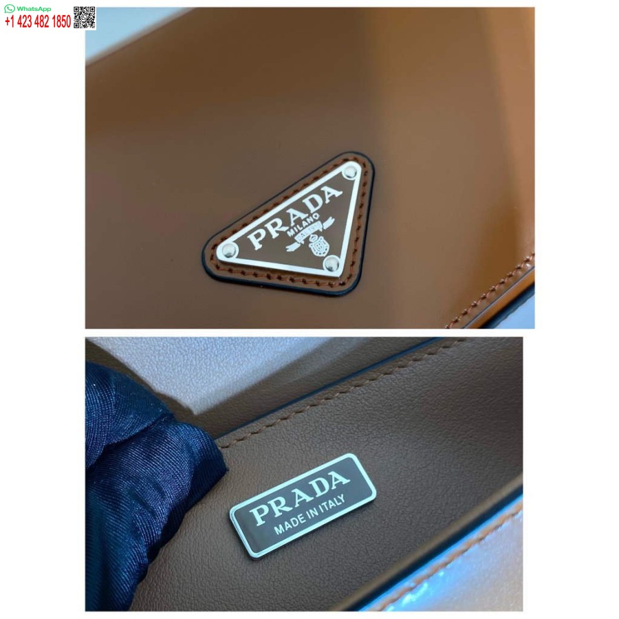 Replika Prada 1bd323 Prada ženska Torba Od Brušene Kože Smeđa