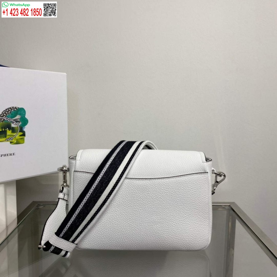 Реплика Prada 1bd314 кожаная сумка через плечо белая