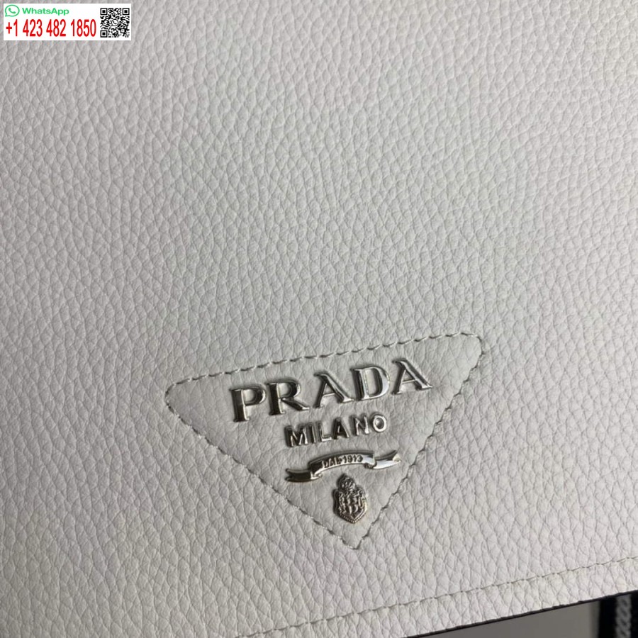 Реплика Prada 1bd314 кожаная сумка через плечо белая