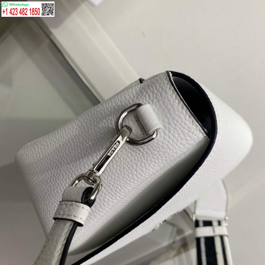 Реплика Prada 1bd314 кожаная сумка через плечо белая