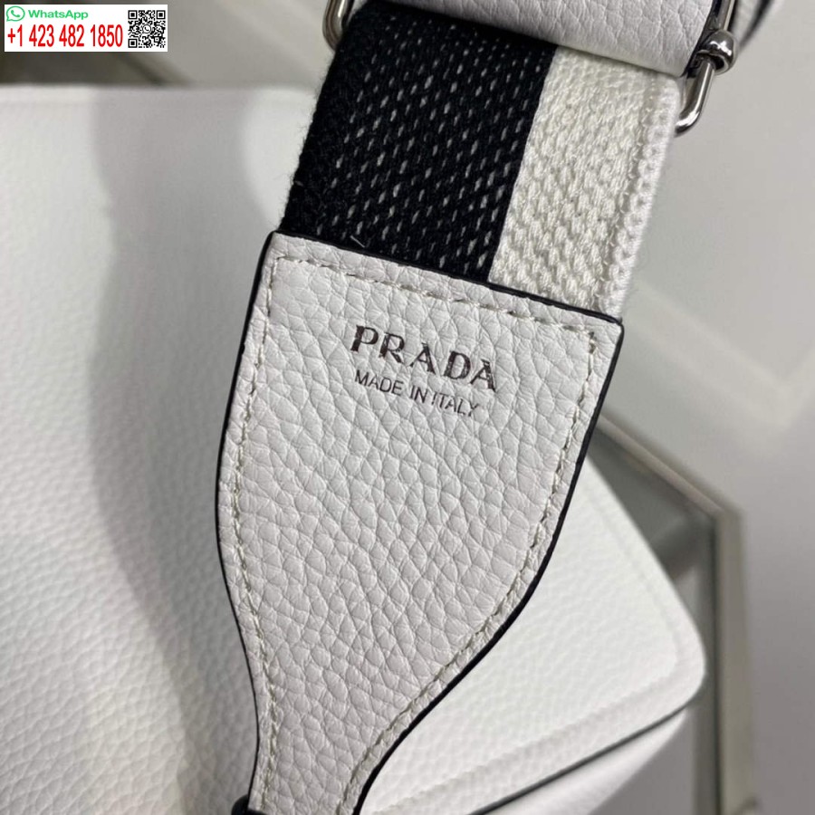 Реплика Prada 1bd314 кожаная сумка через плечо белая