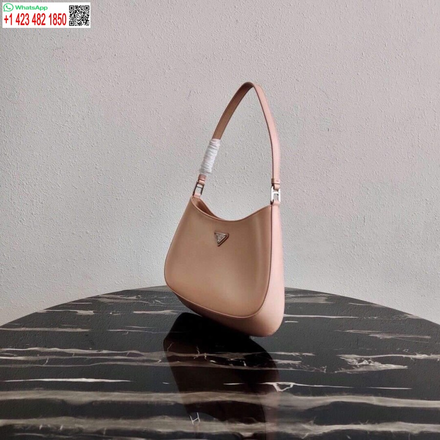 ρεπλίκα Prada 1bc499 δερμάτινη τσάντα ώμου Prada Cleo σε ροζ χρώμα