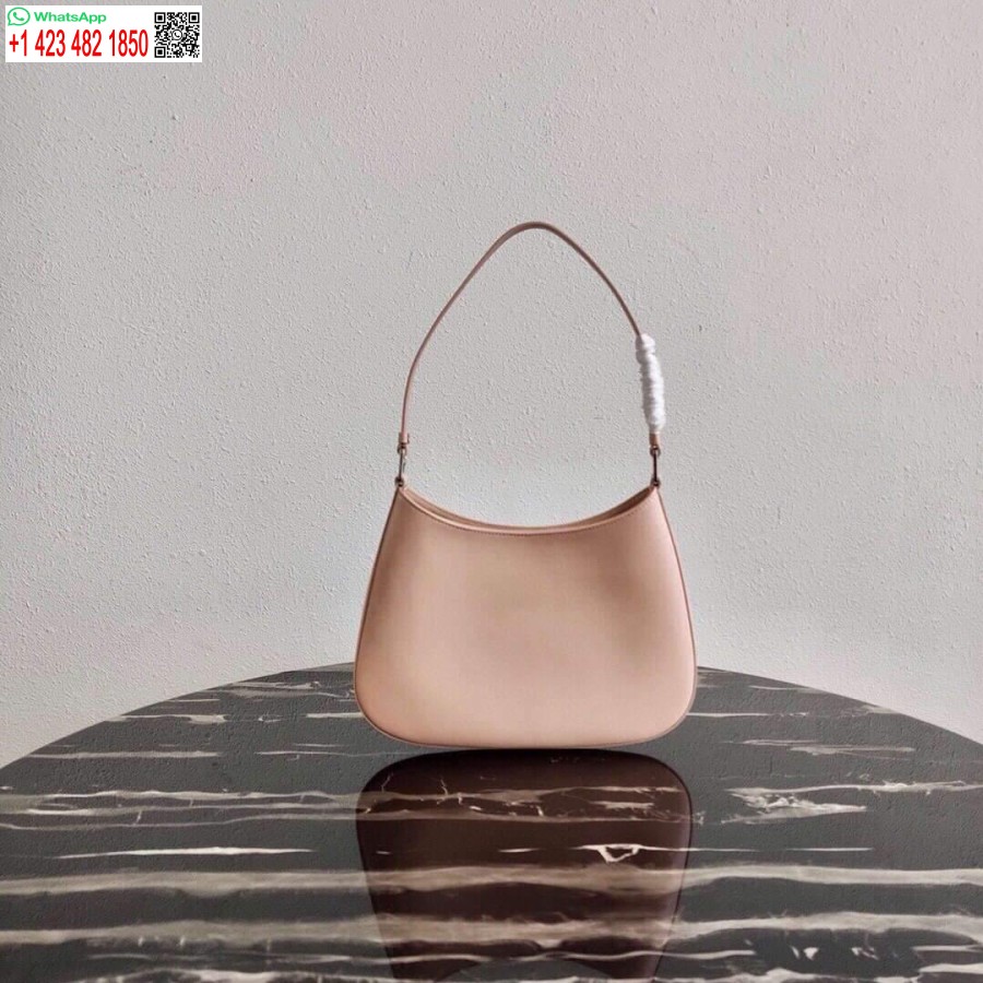 ρεπλίκα Prada 1bc499 δερμάτινη τσάντα ώμου Prada Cleo σε ροζ χρώμα