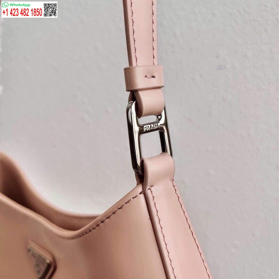 ρεπλίκα Prada 1bc499 δερμάτινη τσάντα ώμου Prada Cleo σε ροζ χρώμα