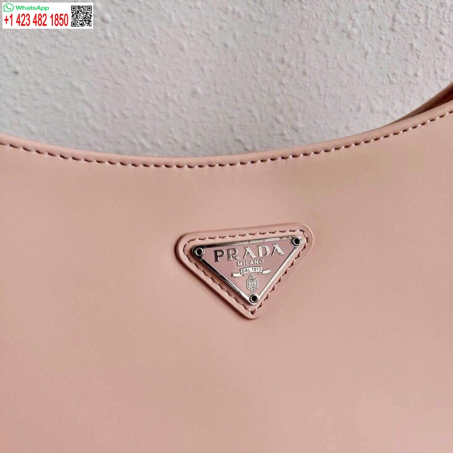 ρεπλίκα Prada 1bc499 δερμάτινη τσάντα ώμου Prada Cleo σε ροζ χρώμα