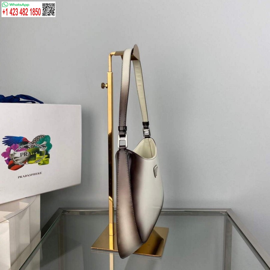 ρεπλίκα Prada 1bc499 Cleo βουρτσισμένη δερμάτινη τσάντα ώμου μπεζ