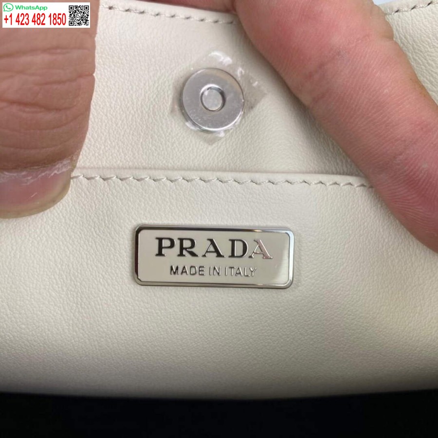 ρεπλίκα Prada 1bc499 Cleo βουρτσισμένη δερμάτινη τσάντα ώμου μπεζ