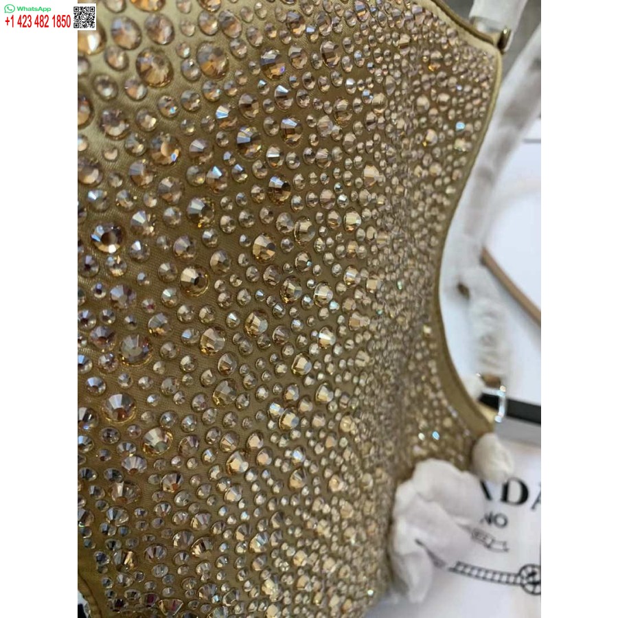 Replica Prada 1bc169 Prada Cleo Satiinkott Kuldse Aplikatsiooniga