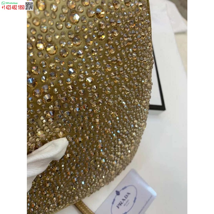 Replica Prada 1bc169 Prada Cleo Satiinkott Kuldse Aplikatsiooniga